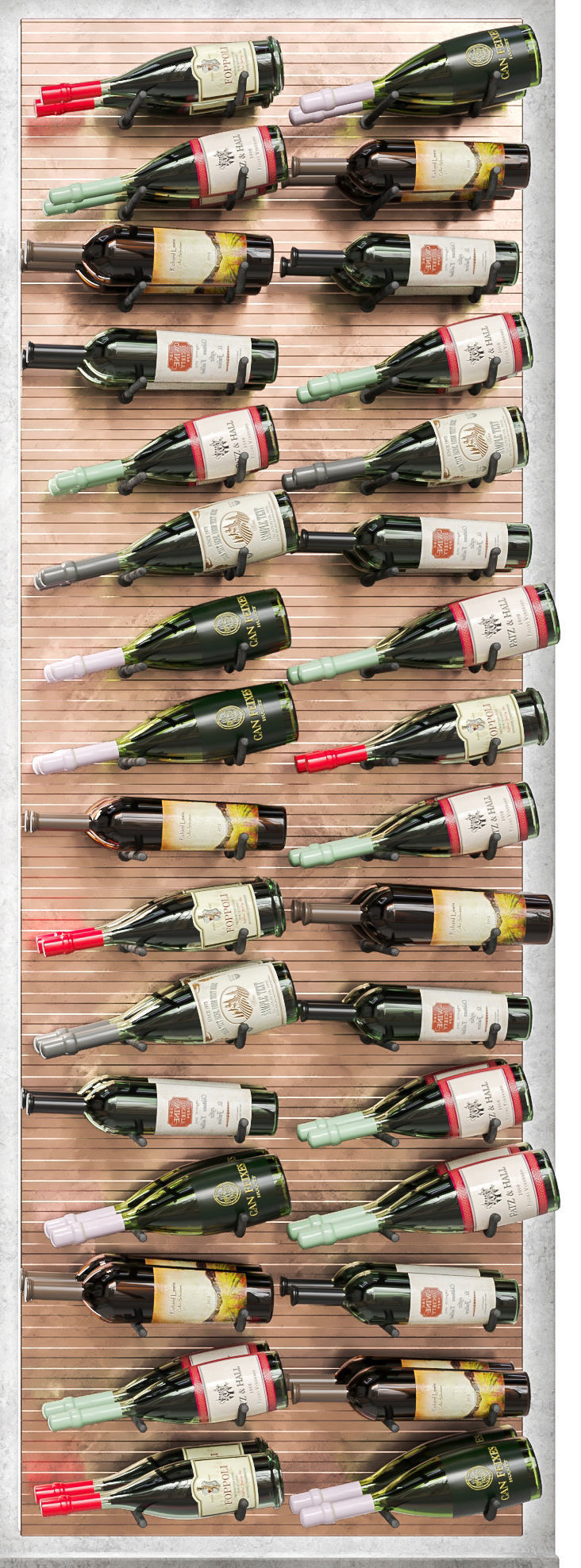 Large wine rack 3D model_4