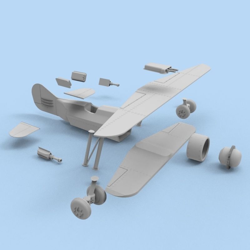 Jet Biplane 3D print model_3