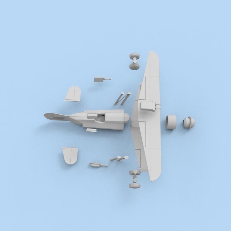Jet Biplane 3D print model_1
