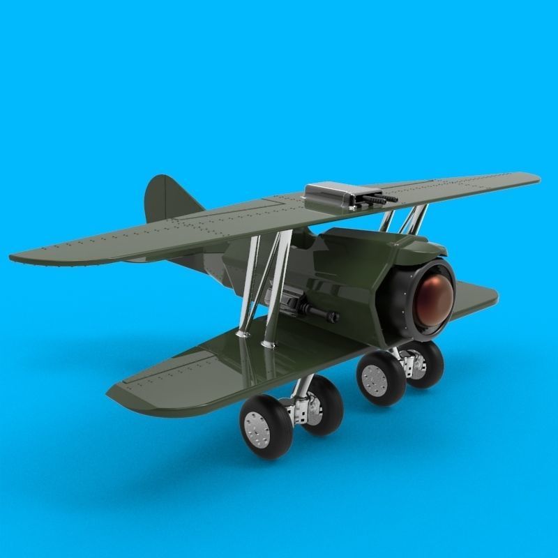 Jet Biplane 3D print model_4
