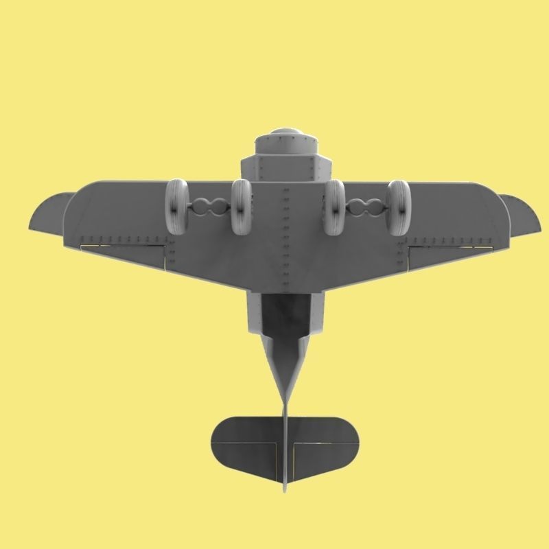 Jet Biplane 3D print model_17