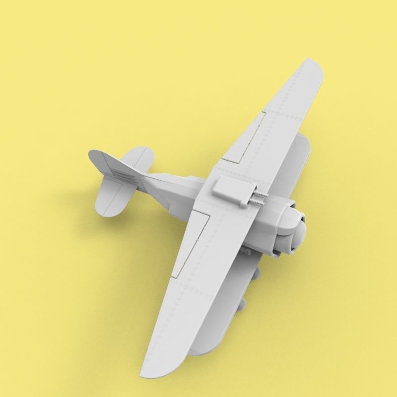 Jet Biplane 3D print model_10