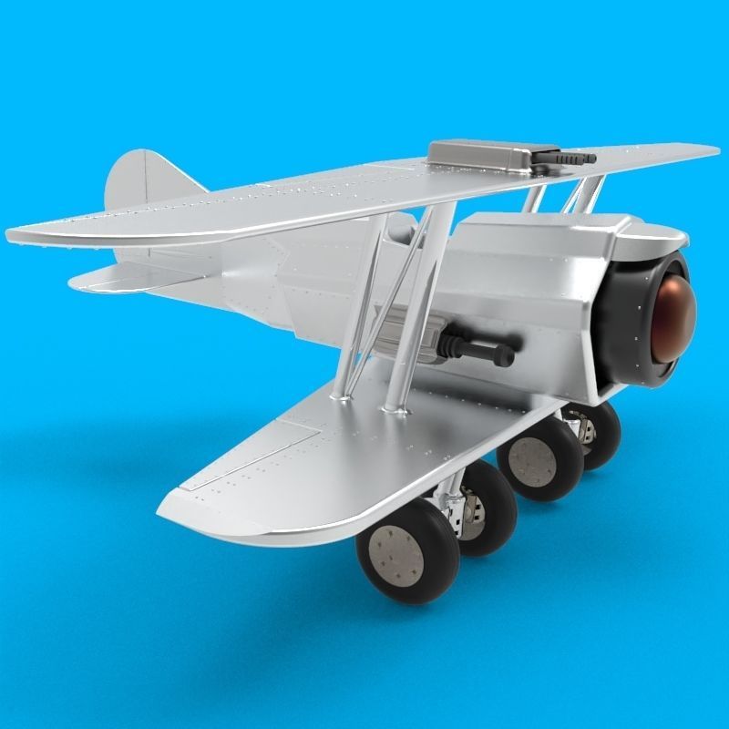 Jet Biplane 3D print model_6