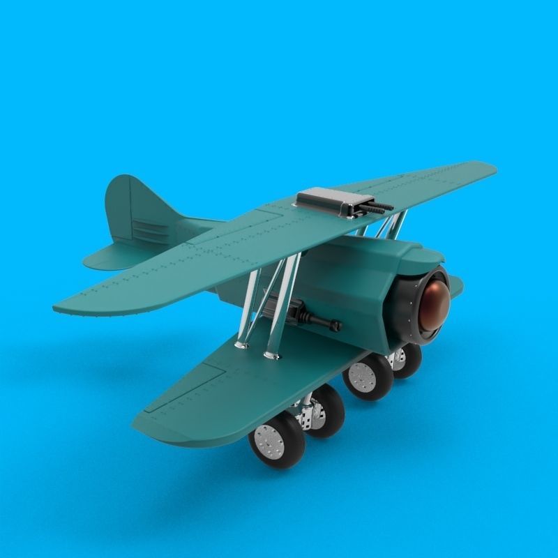 Jet Biplane 3D print model_7