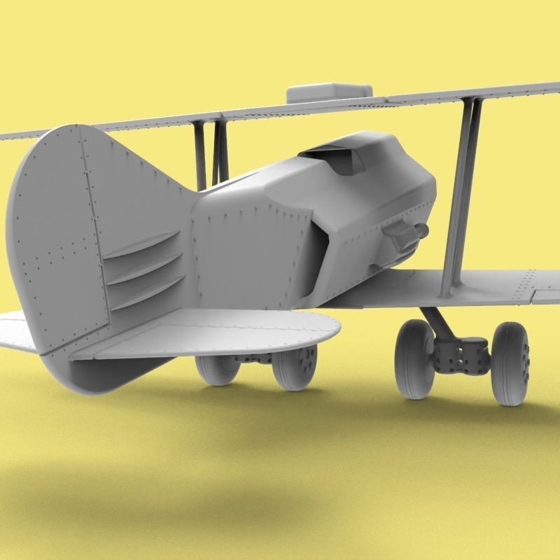 Jet Biplane 3D print model_13