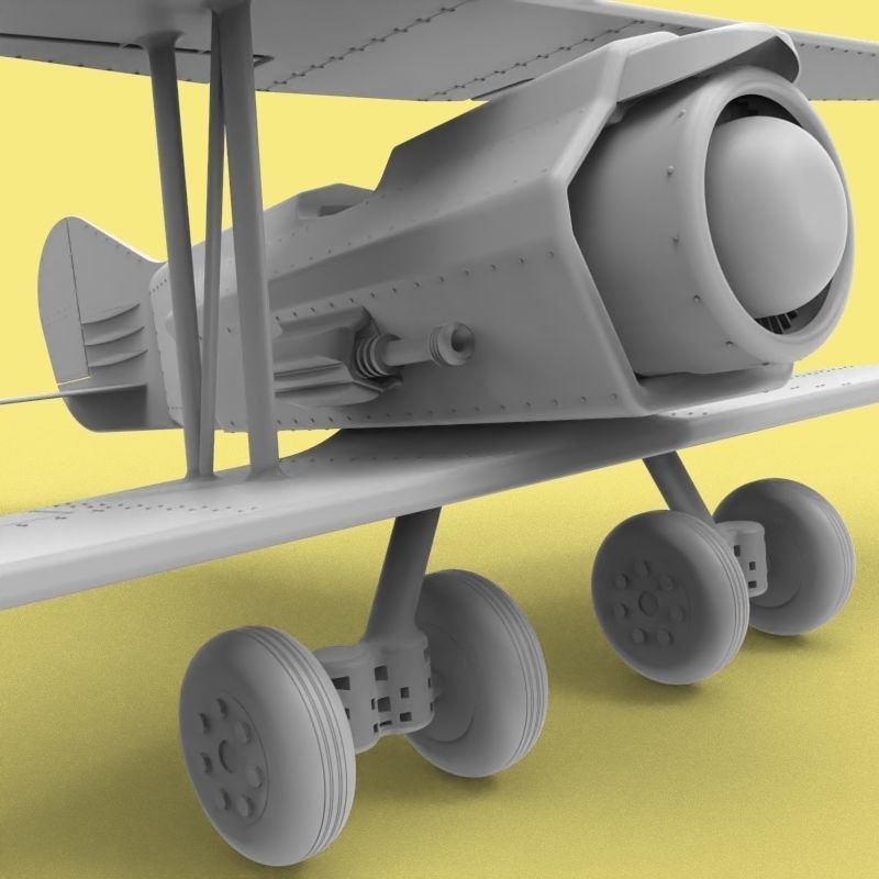 Jet Biplane 3D print model_11