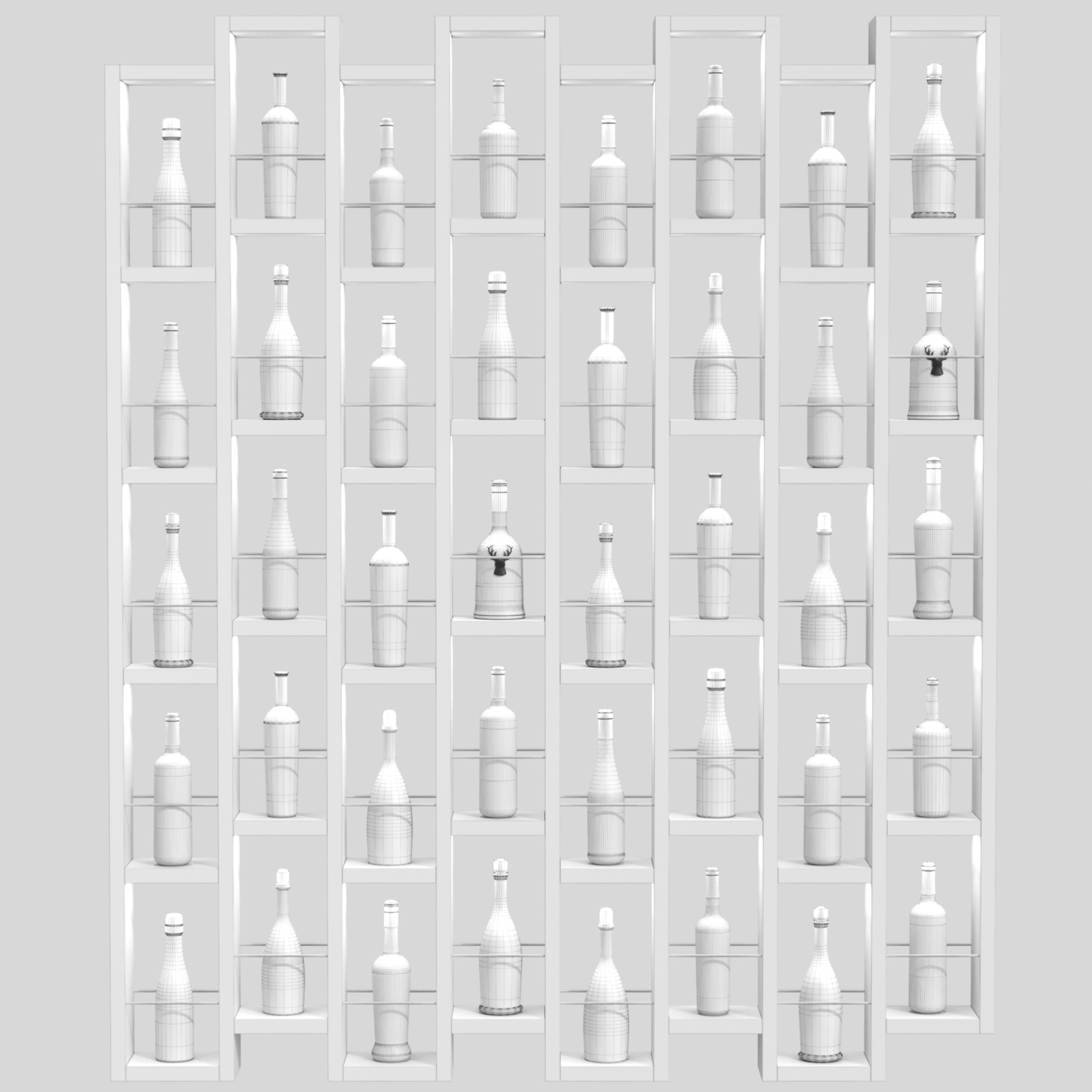 Rack with alcohol 49 3D model_1