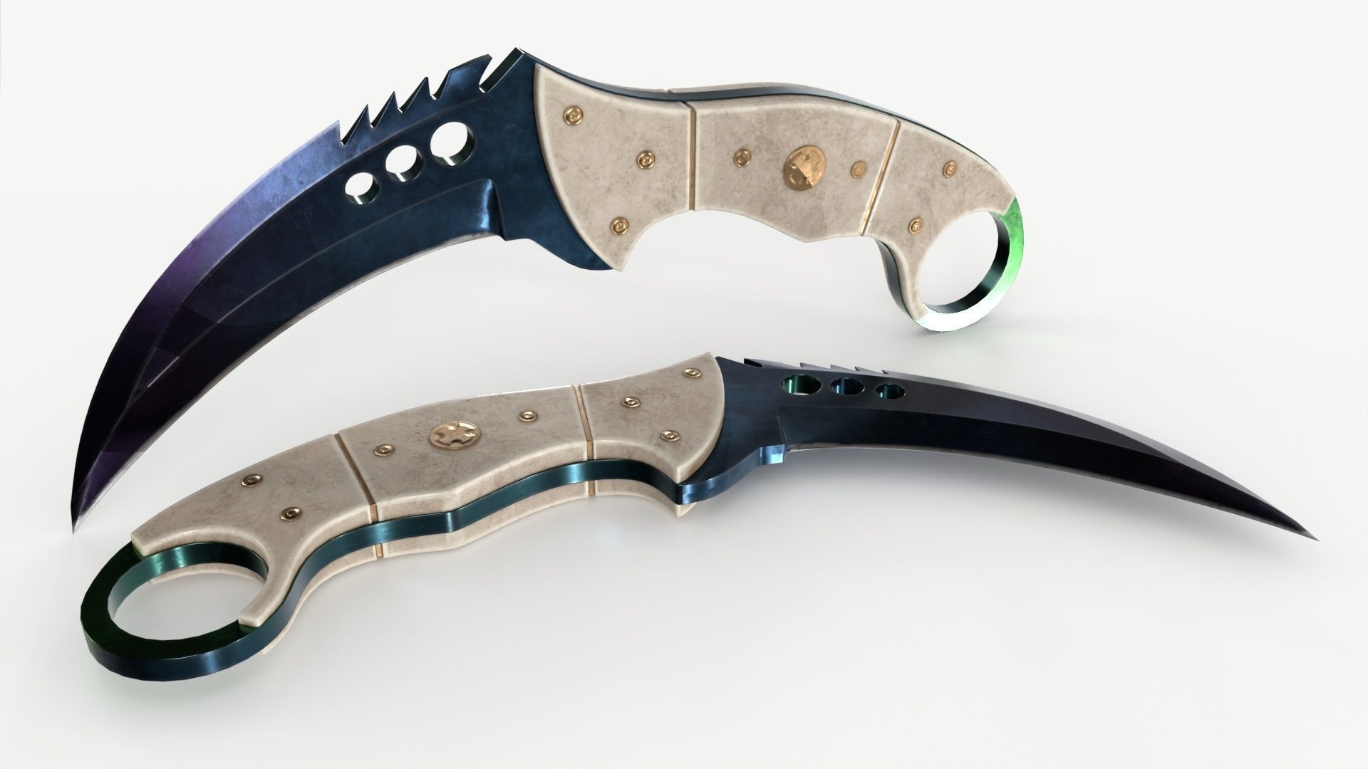 Talon Knifes Set 3D model_11