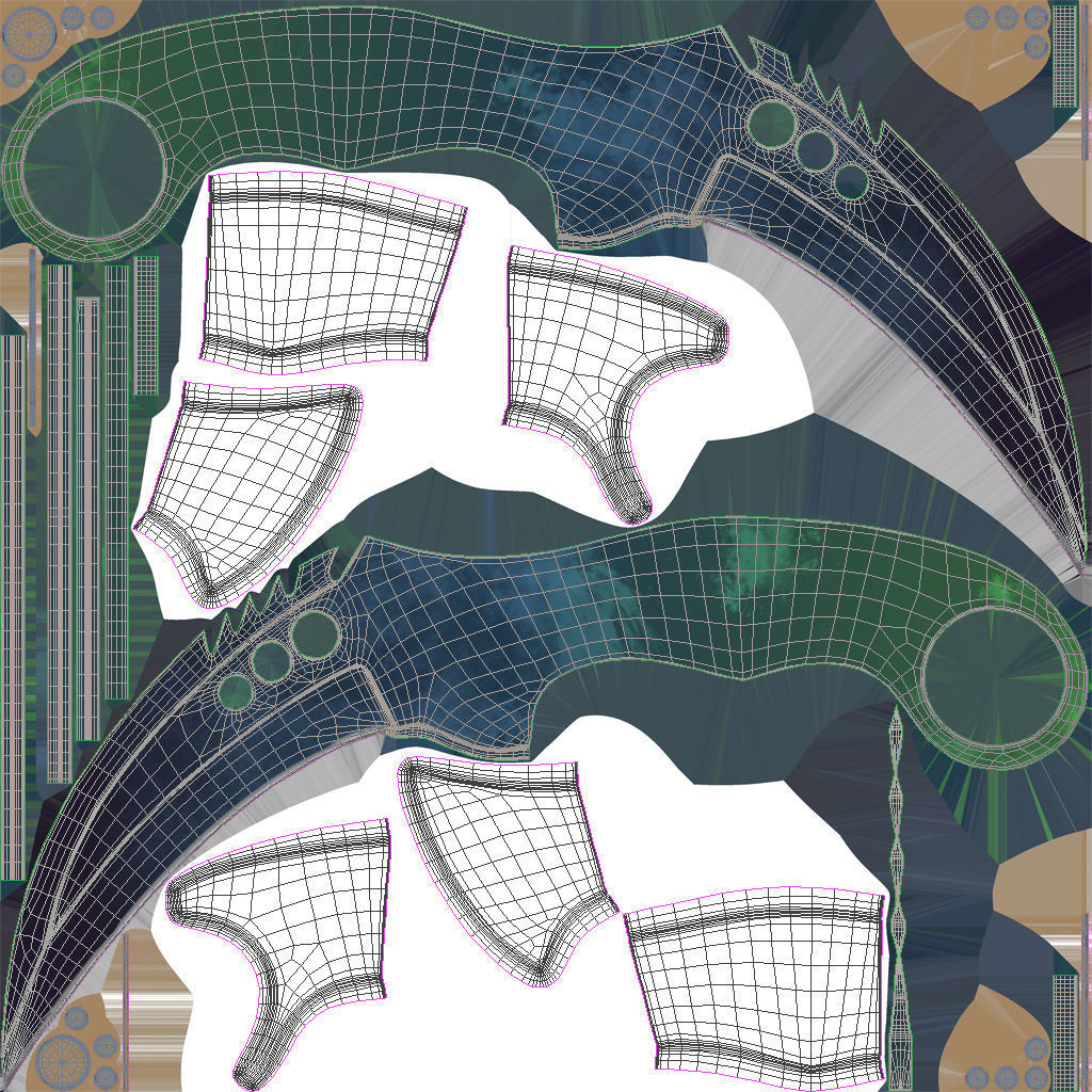 Talon Knifes Set 3D model_17