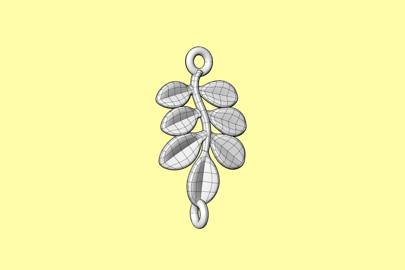 Leaf Charm Set - Ash Tree Leaf Charm for Ring Earrings Bracelet 3D print model_17