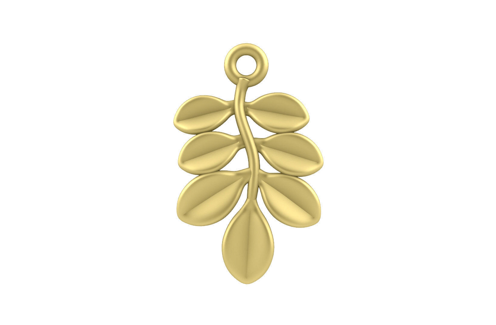 Leaf Charm Set - Ash Tree Leaf Charm for Ring Earrings Bracelet 3D print model_2