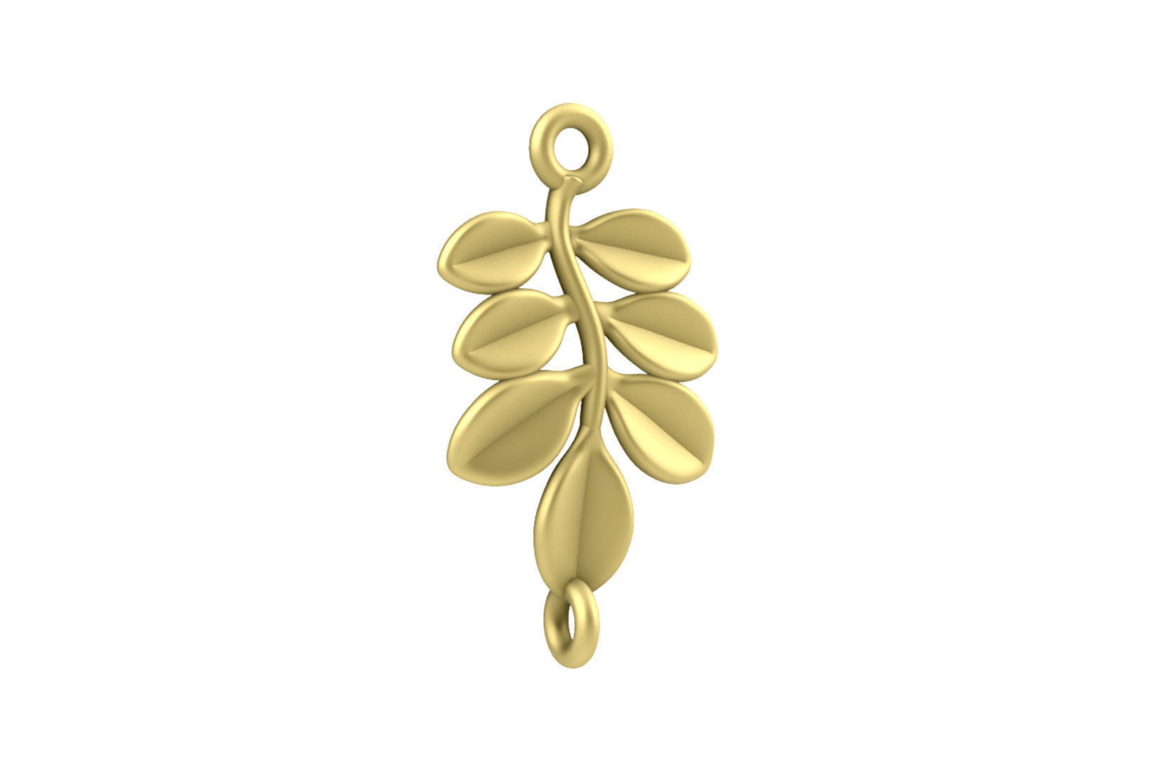 Leaf Charm Set - Ash Tree Leaf Charm for Ring Earrings Bracelet 3D print model_7