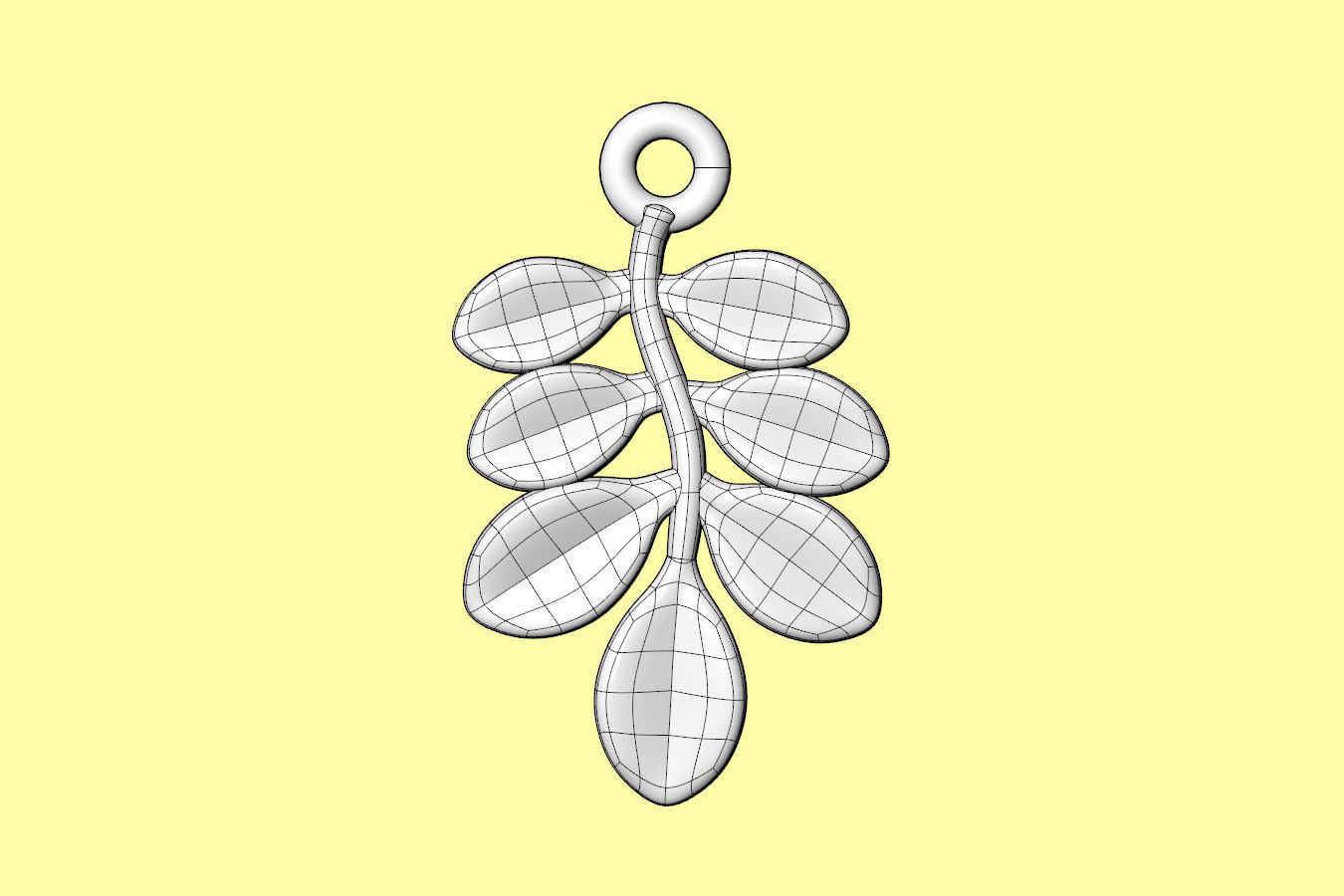 Leaf Charm Set - Ash Tree Leaf Charm for Ring Earrings Bracelet 3D print model_16