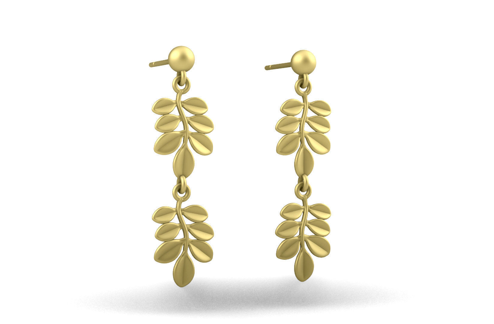 Leaf Charm Set - Ash Tree Leaf Charm for Ring Earrings Bracelet 3D print model_12