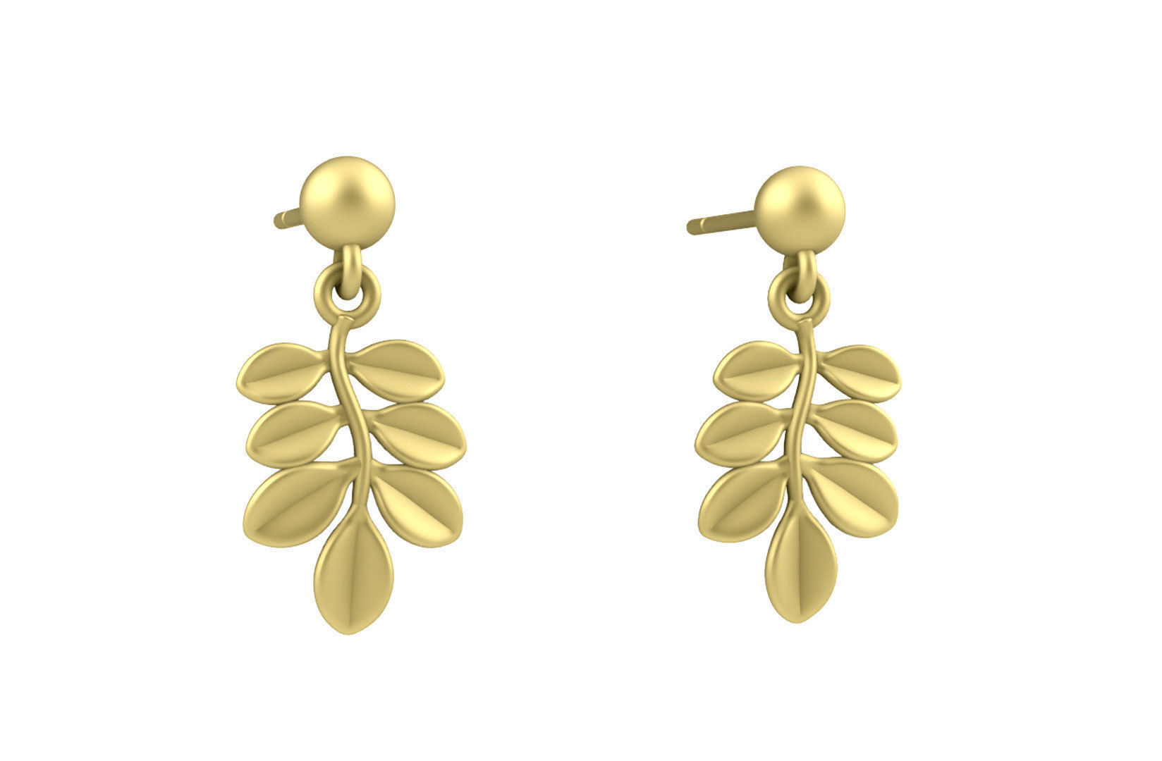 Leaf Charm Set - Ash Tree Leaf Charm for Ring Earrings Bracelet 3D print model_11