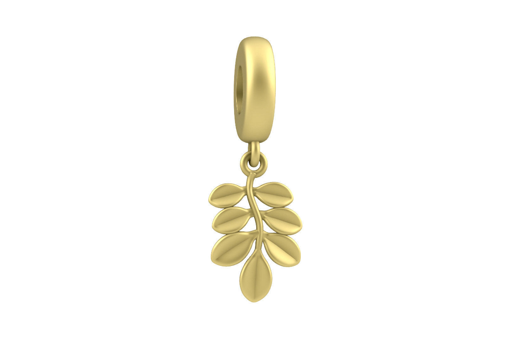Leaf Charm Set - Ash Tree Leaf Charm for Ring Earrings Bracelet 3D print model_8