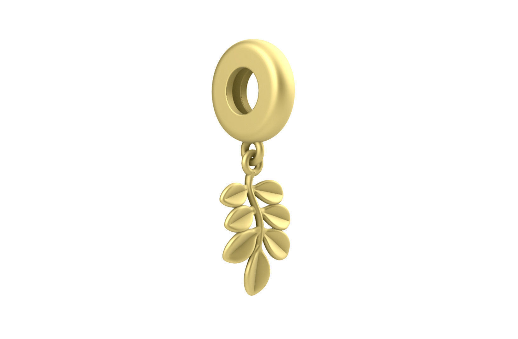 Leaf Charm Set - Ash Tree Leaf Charm for Ring Earrings Bracelet 3D print model_9