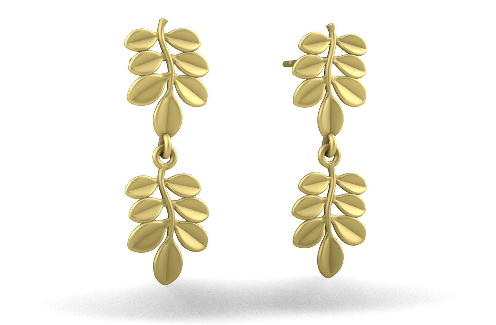 Leaf Charm Set - Ash Tree Leaf Charm for Ring Earrings Bracelet 3D print model_14