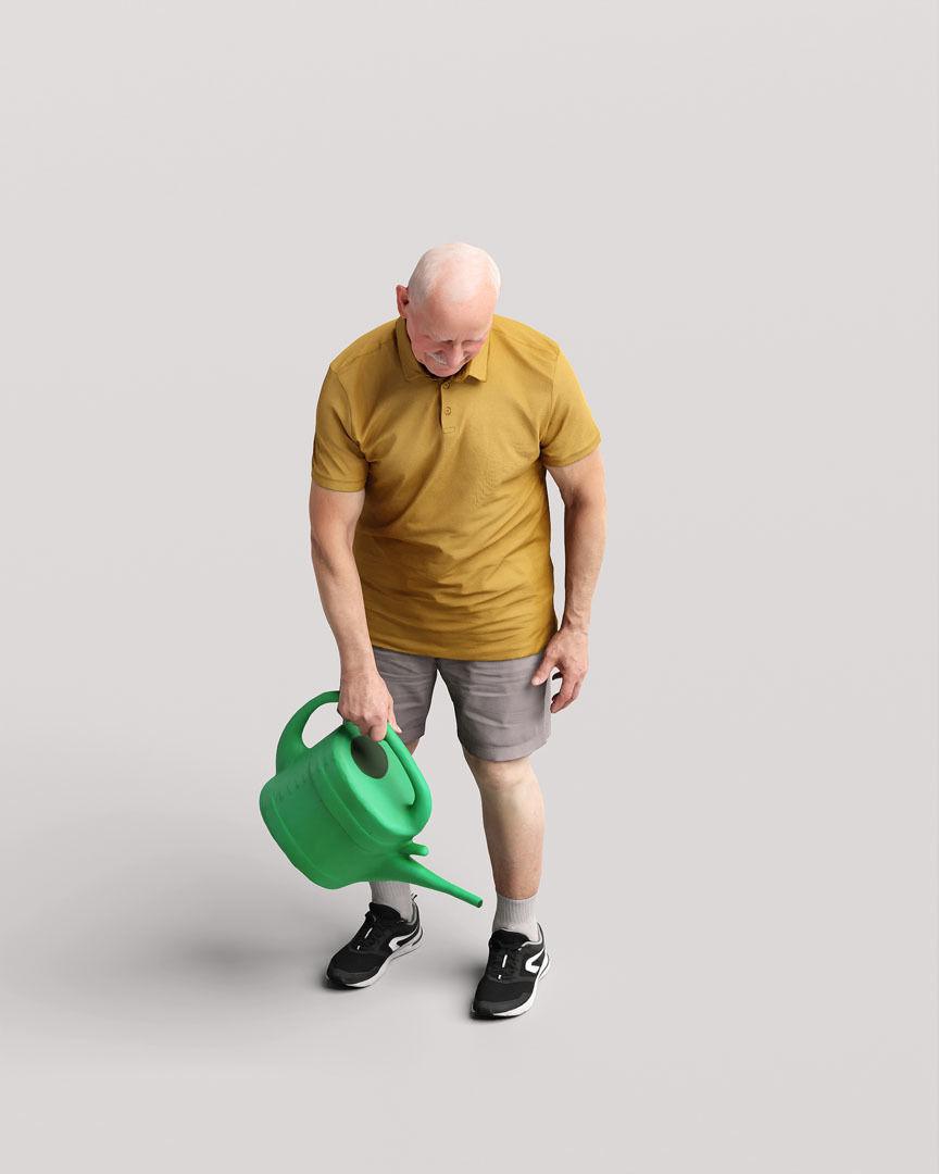 Humano Gardening Man with watering can 2209-6 3D model_8