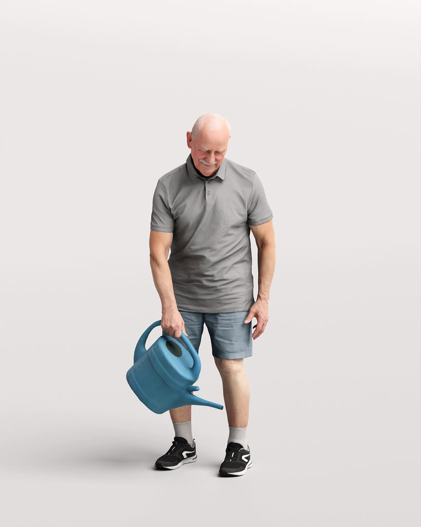 Humano Gardening Man with watering can 2209-6 3D model_11