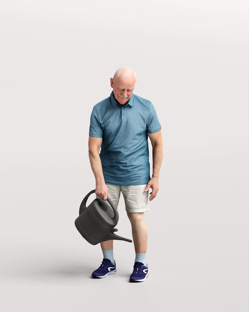 Humano Gardening Man with watering can 2209-6 3D model_9