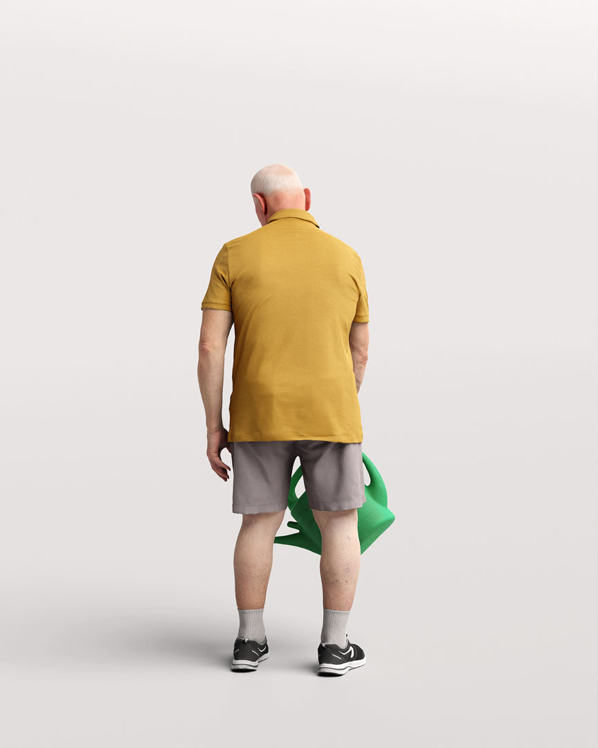 Humano Gardening Man with watering can 2209-6 3D model_4