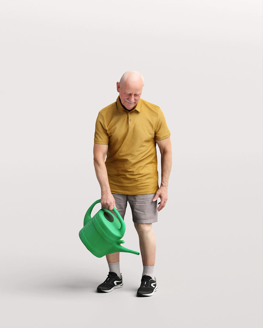 Humano Gardening Man with watering can 2209-6 3D model_1