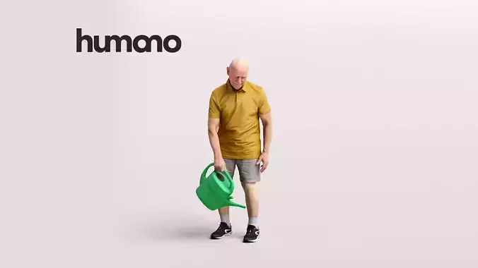  Humano Gardening Man with watering can 2209-6 3D model