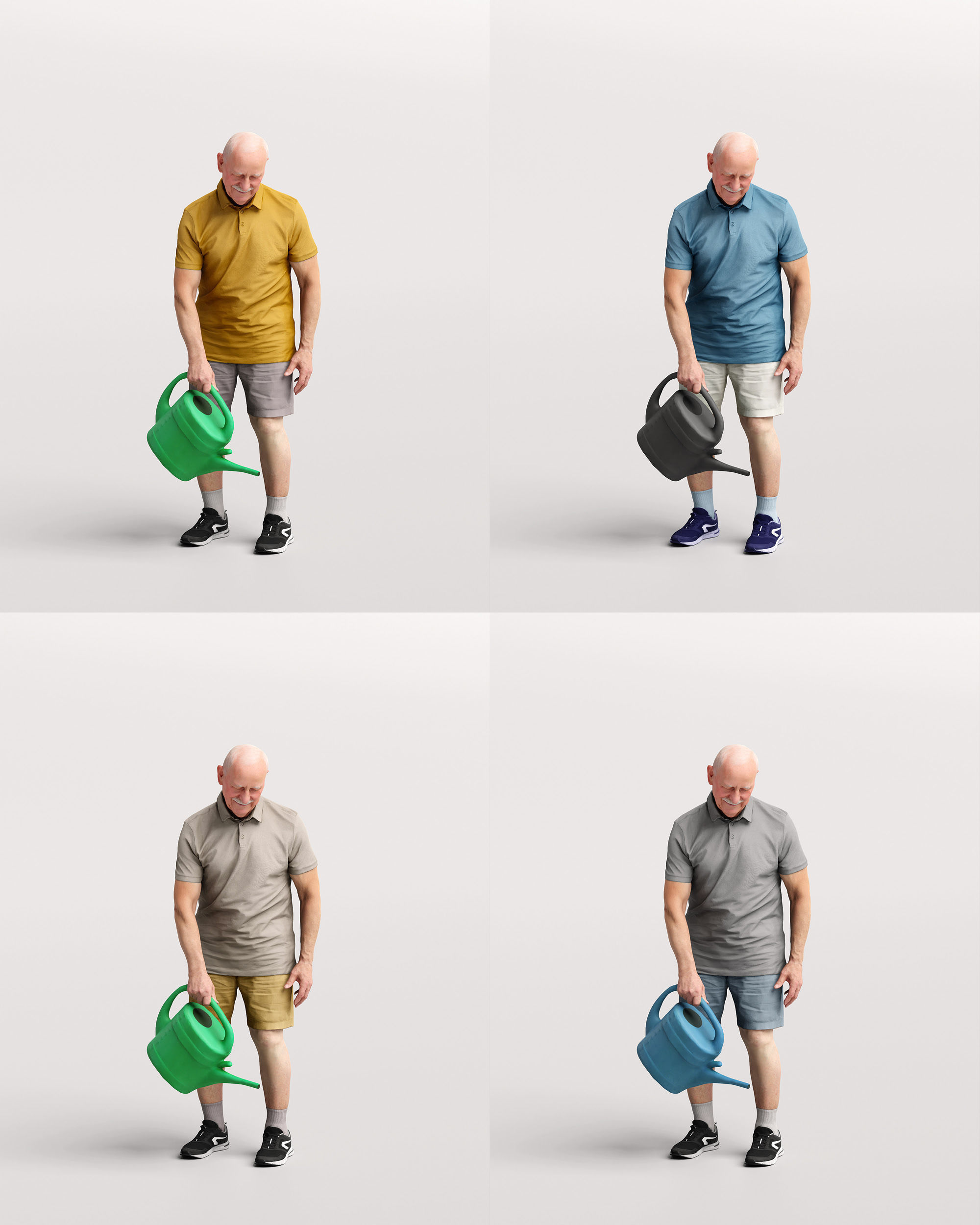 Humano Gardening Man with watering can 2209-6 3D model_13