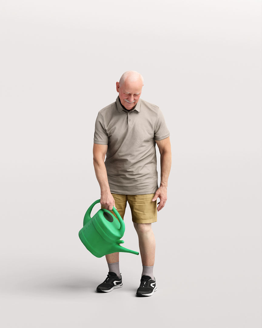 Humano Gardening Man with watering can 2209-6 3D model_10