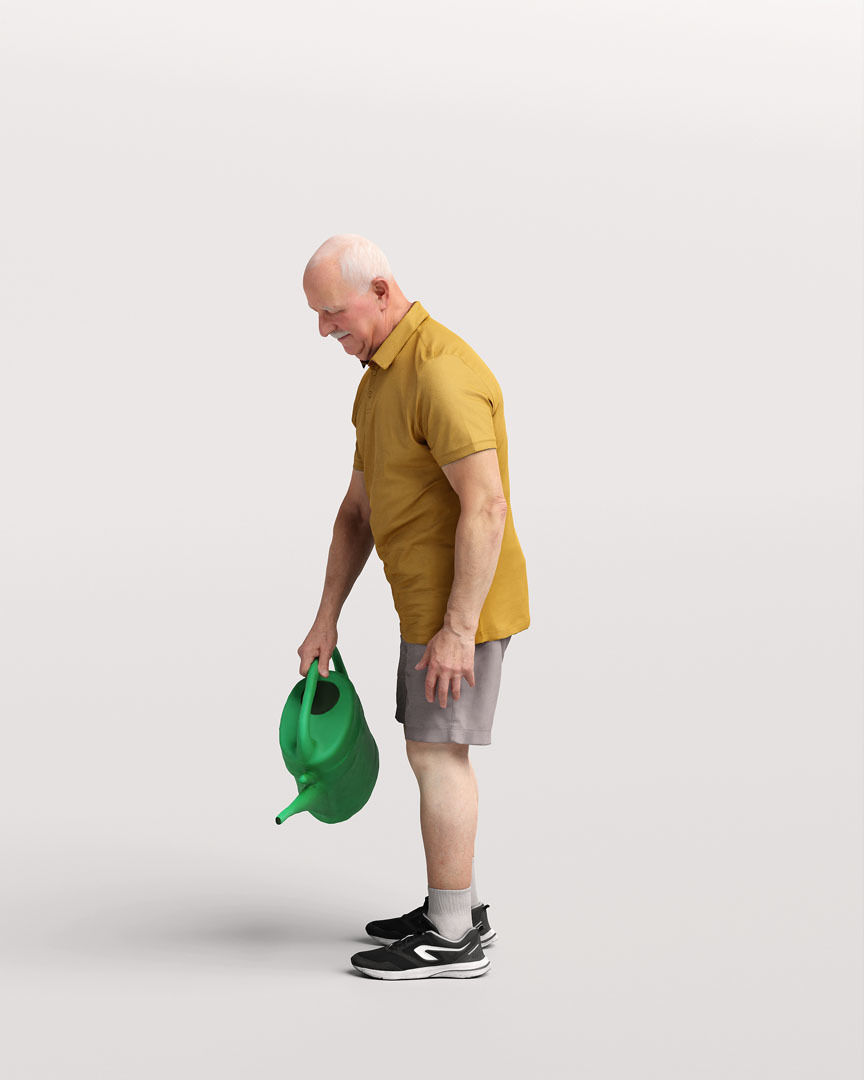 Humano Gardening Man with watering can 2209-6 3D model_5