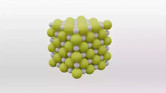 CaS Calcium sulfide 3D model