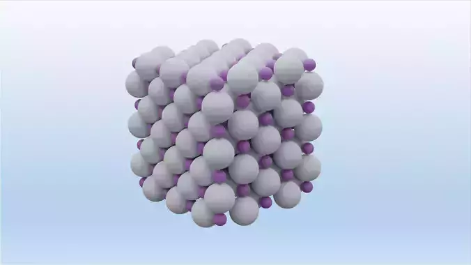 LiH Lithium hydride 3D model