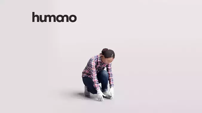 Humano Gardening  Planting Woman 2209-3 3D model