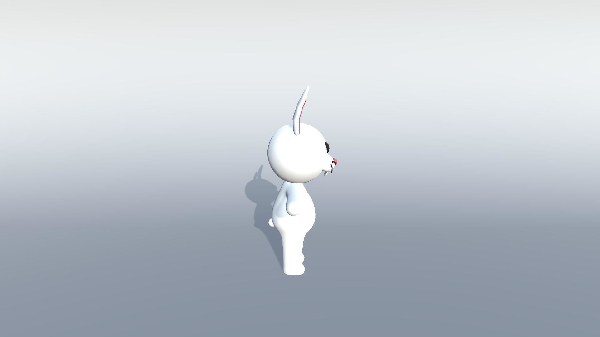 Lowpoly Humanoid Rabbit - Rigged Cartoon Rabbit  Low-poly 3D model_3