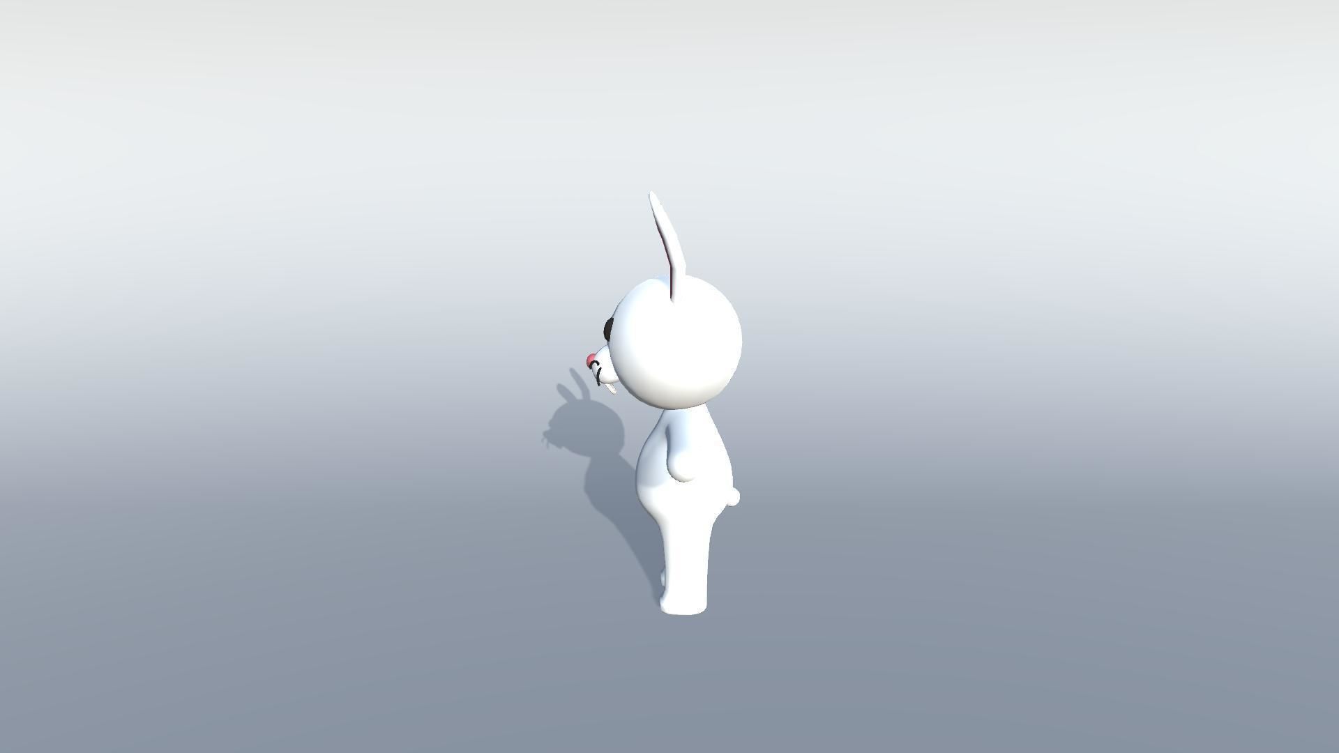 Lowpoly Humanoid Rabbit - Rigged Cartoon Rabbit  Low-poly 3D model_2