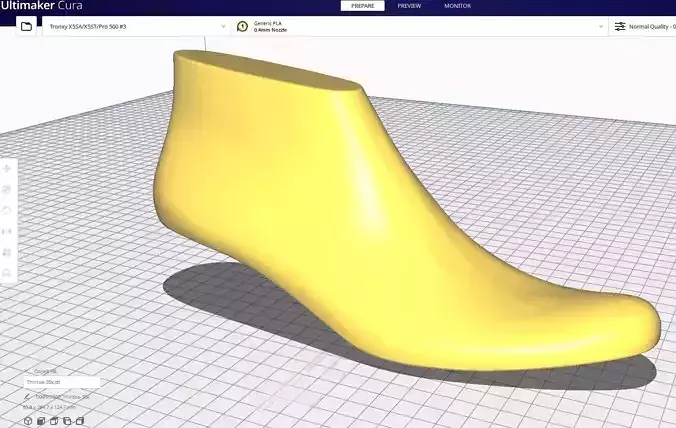 Shoes Lasts - ThinToe  3D print model 3D model