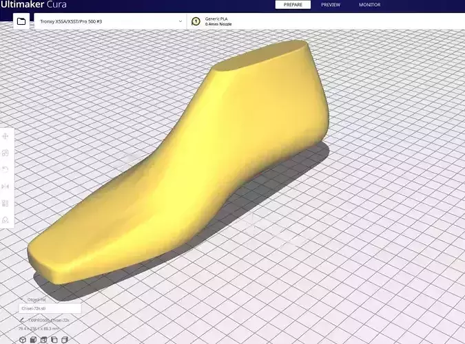 Shoes Lasts - Chisel 3D print model 3D model