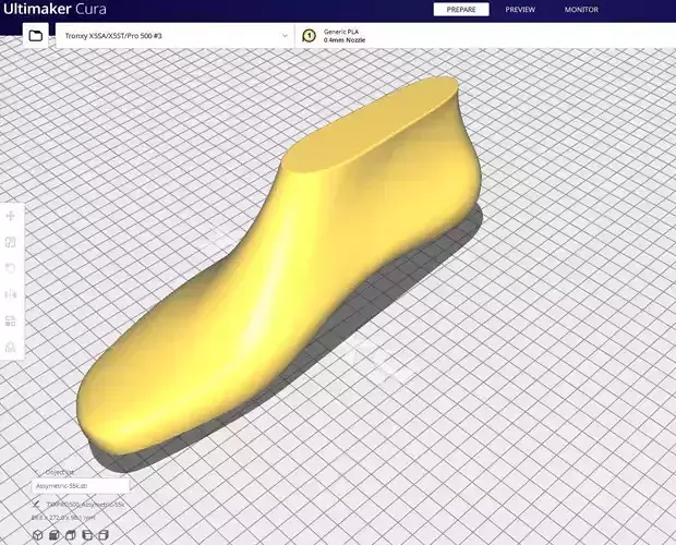 Shoes Lasts - Assymetric 3D print model  3D model