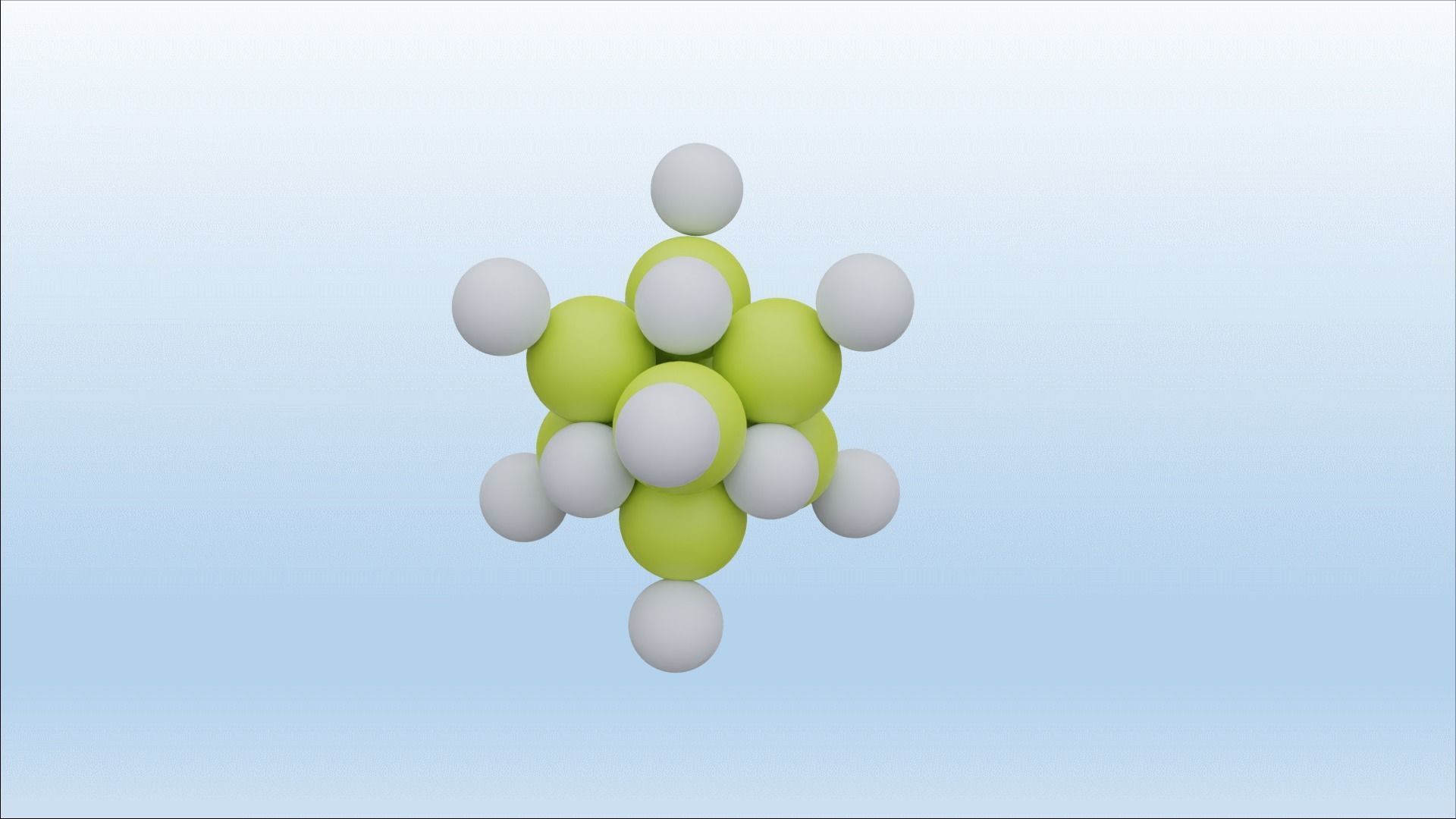 CaF2 Calcium fluoride 3D model_1