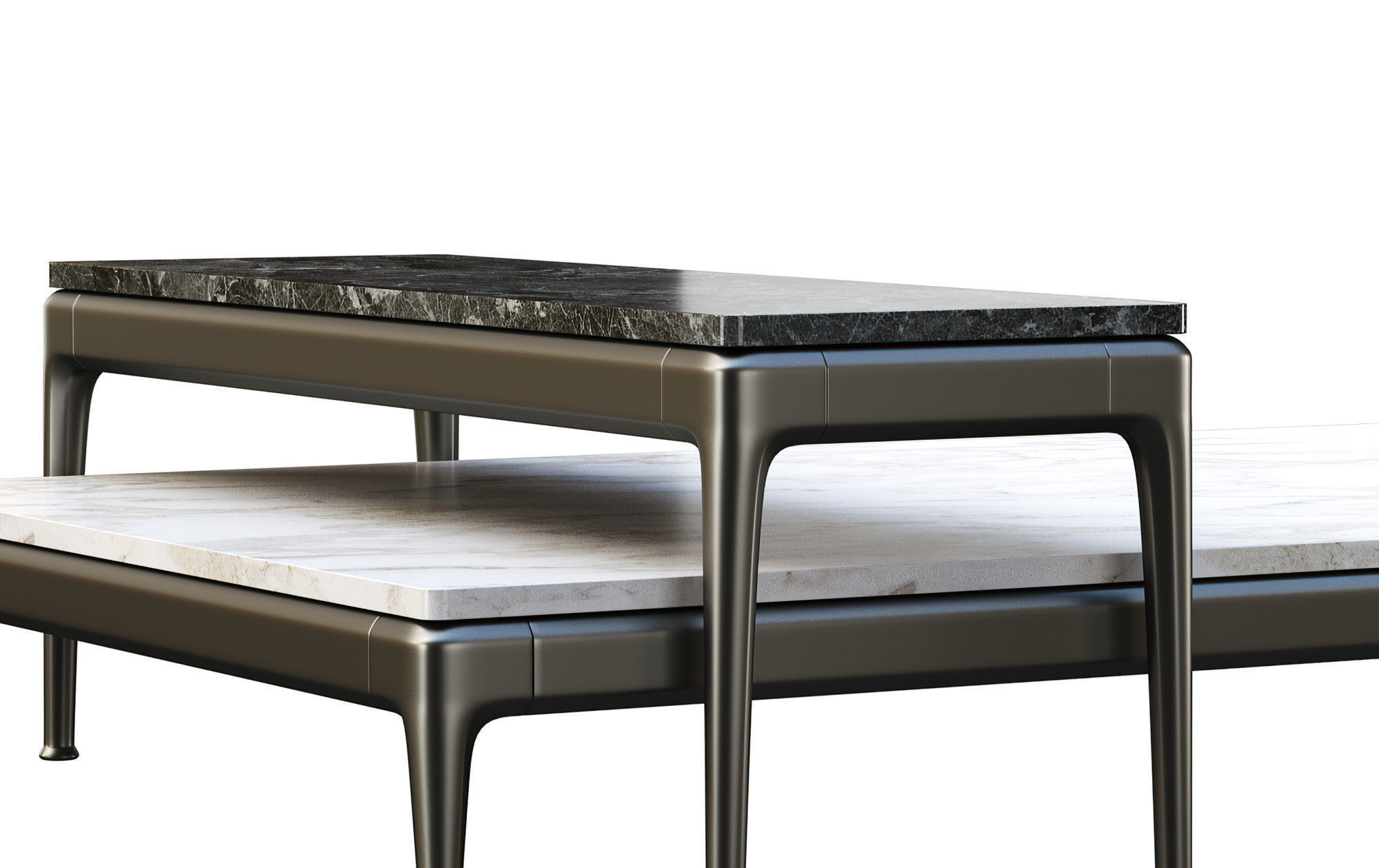 Tables Flexform Pico 283H3 and Flexform Pico 283H5  Low-poly 3D model_6