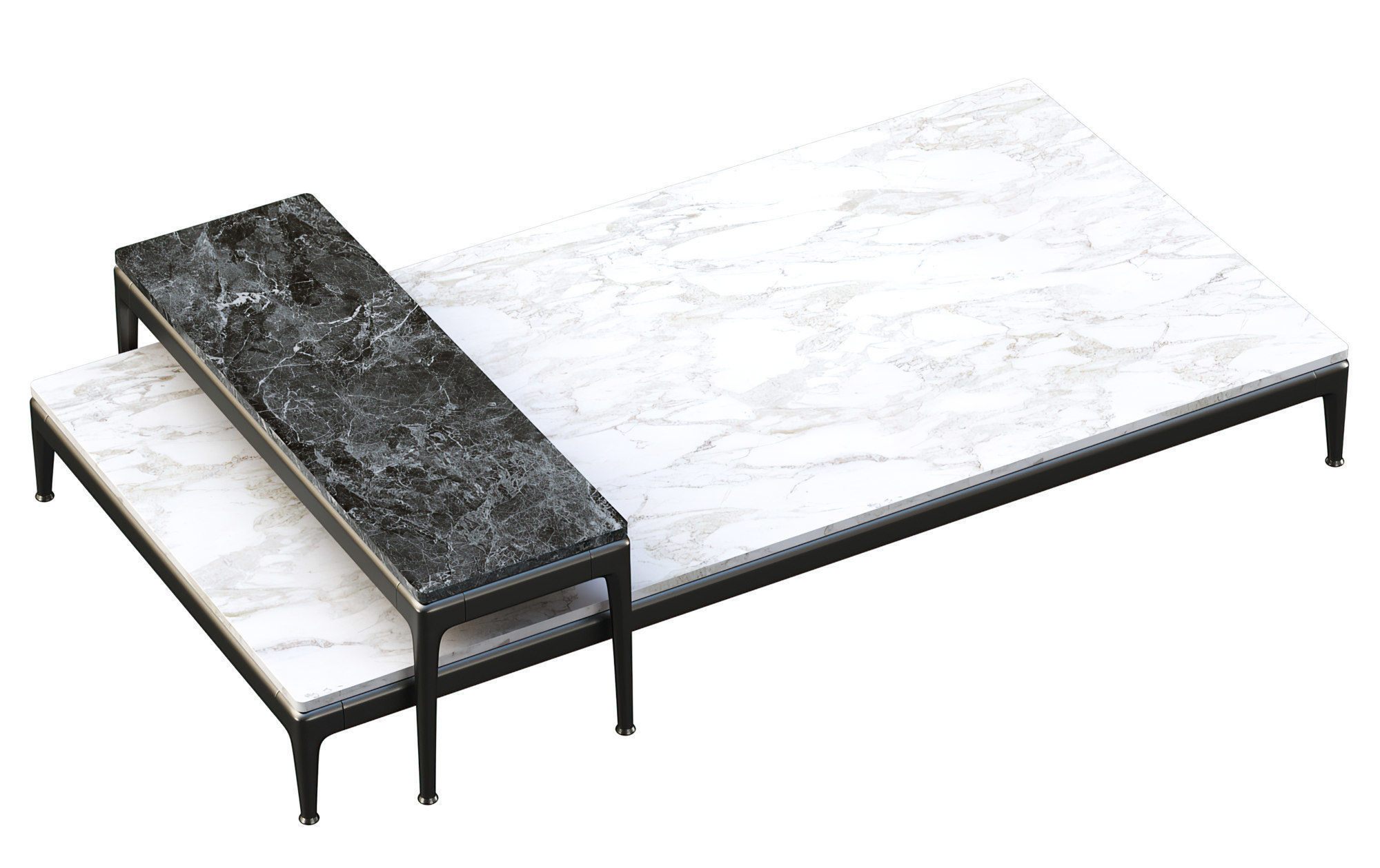 Tables Flexform Pico 283H3 and Flexform Pico 283H5  Low-poly 3D model_5