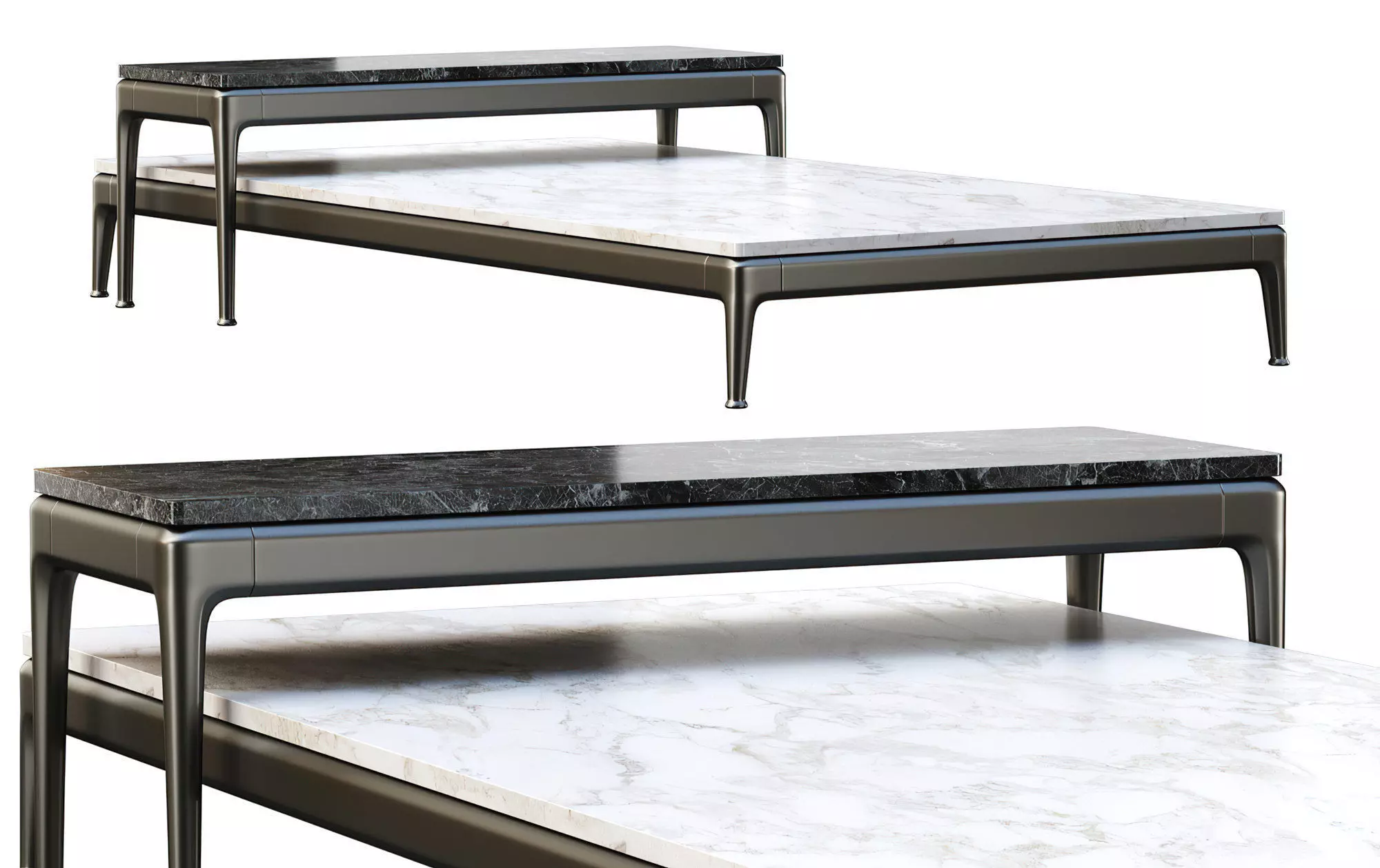 Tables Flexform Pico 283H3 and Flexform Pico 283H5  Low-poly 3D model_0