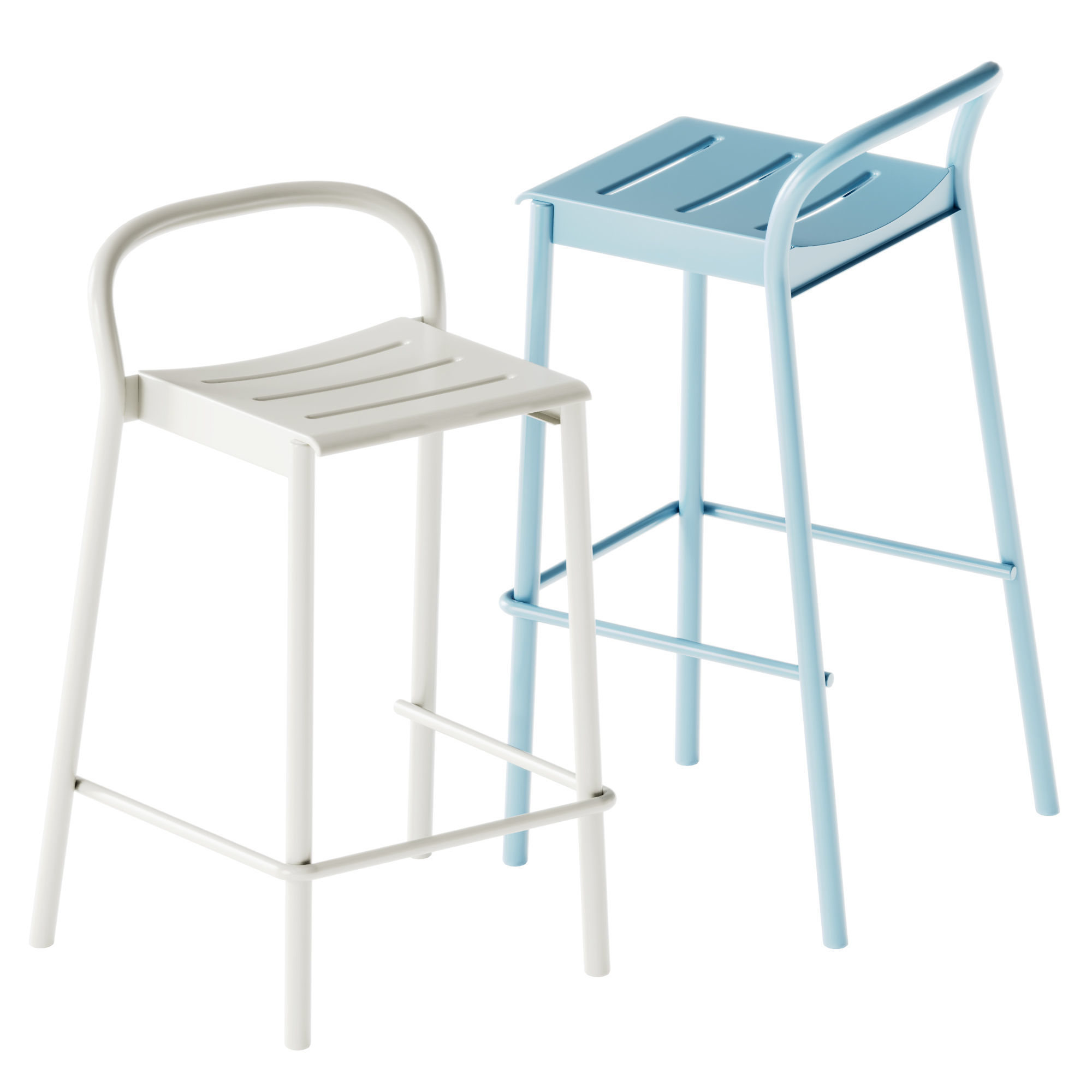 Muuto Linear Steel Bar and Counter Stool 3D model_3