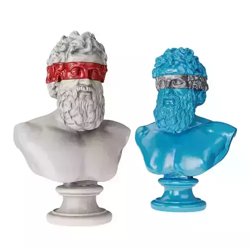 Greek bust modern art