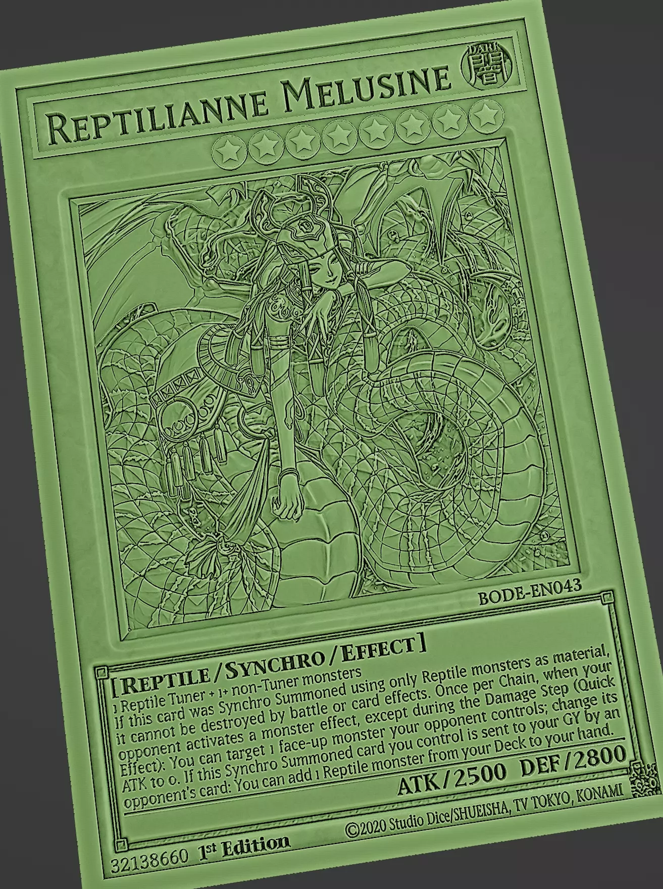 reptilianne melusine - yugioh 3D print model