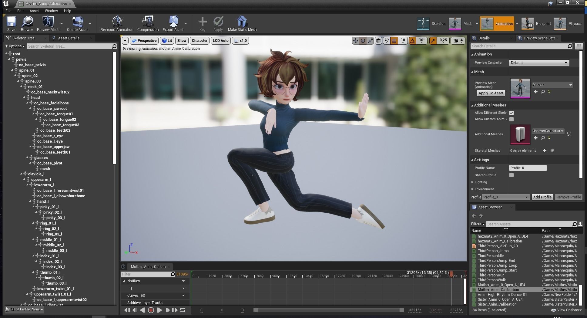 Mother Cartoon Woman Rigged 3D model RealTime girl 3D toon Low-poly 3D model_35