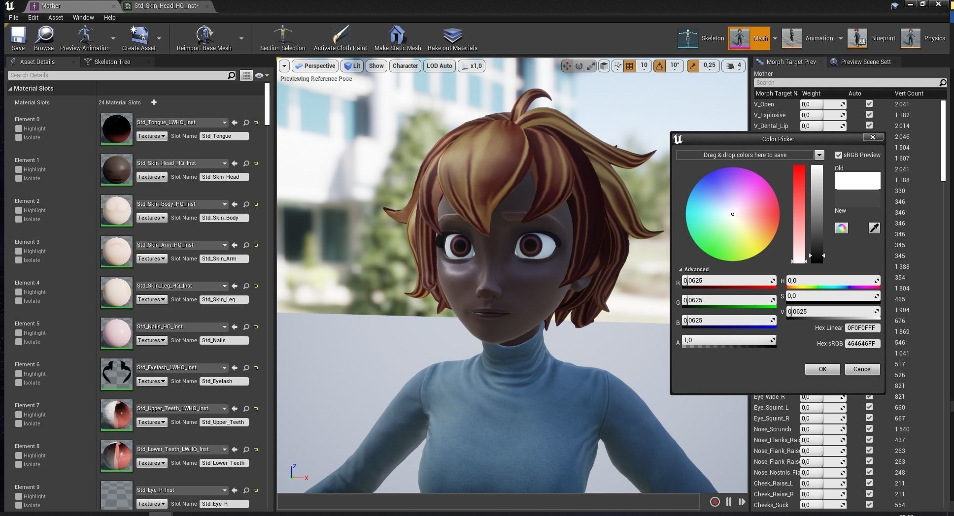 Mother Cartoon Woman Rigged 3D model RealTime girl 3D toon Low-poly 3D model_37