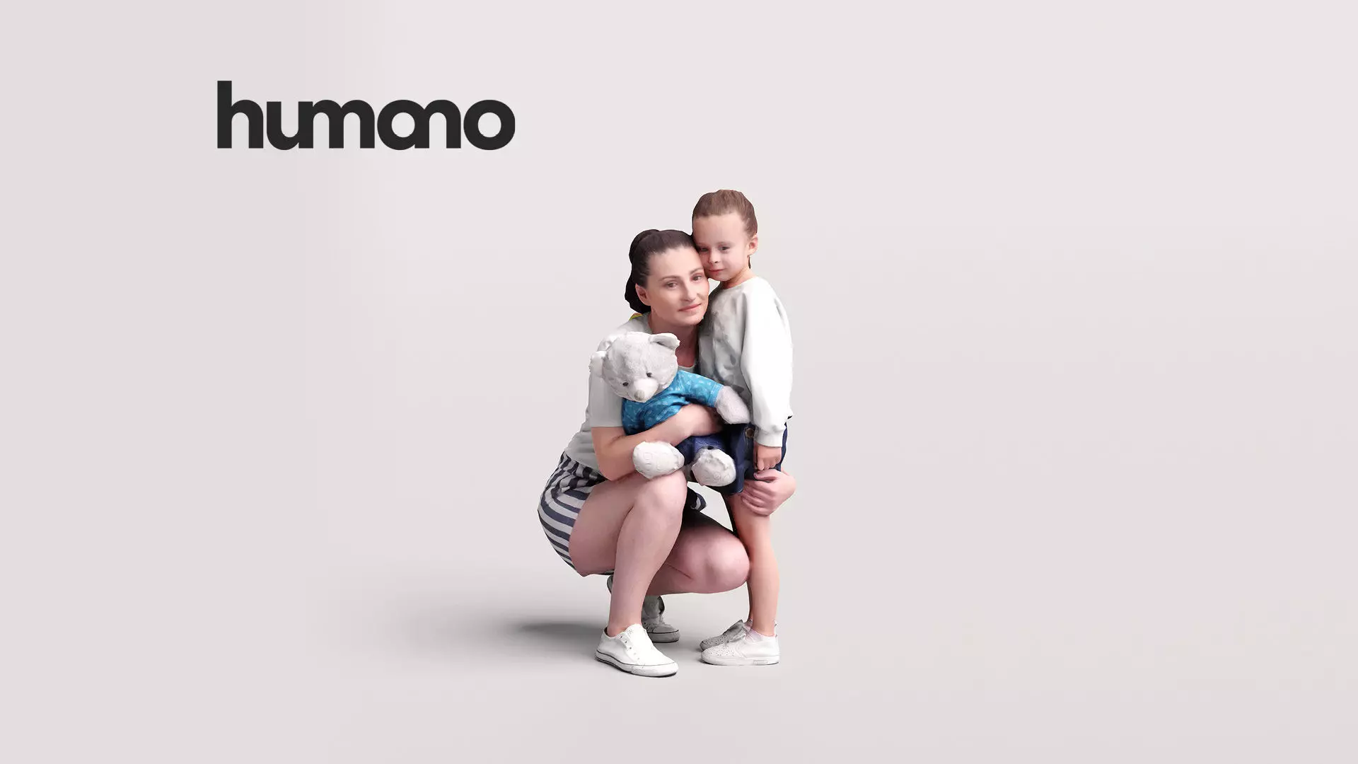 Humano Woman with a child 2210-8 3D model