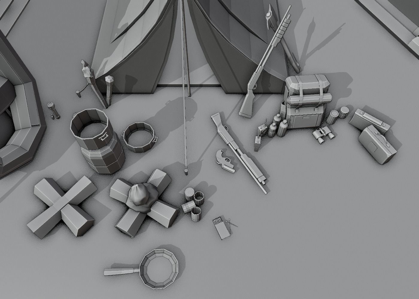 Survival Pack lowPoly Low-poly 3D model_10